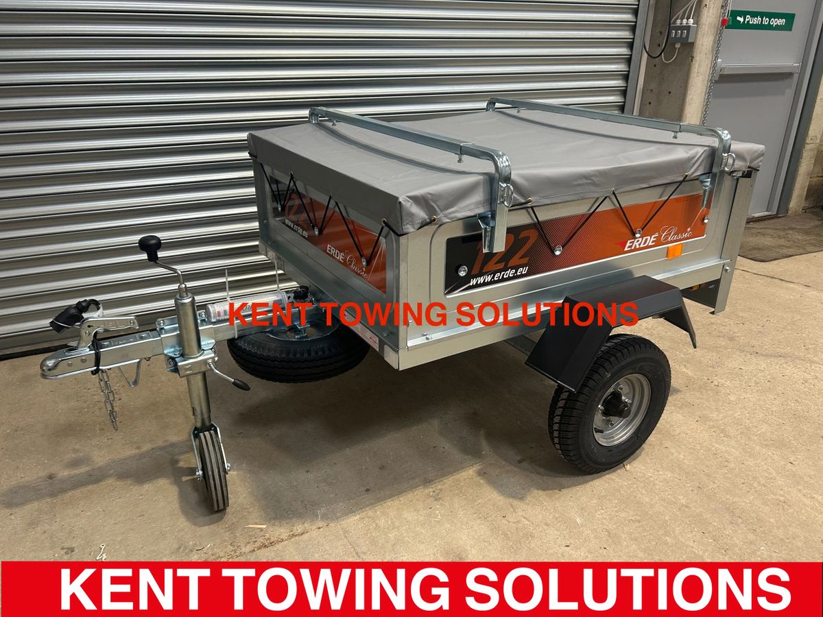 NEW Erde 122 Camping Trailer with Load Bars, Jockey + Spare Wheel and